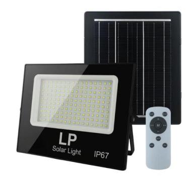 Imagem de Refletor Solar Led Holofote 800w Placa Bateria Prova Dágua