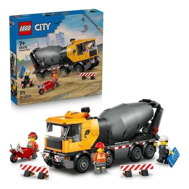 Imagem de Lego 60478 City Caminhão Betoneira 26 Cm Com bonecos - 371 peças