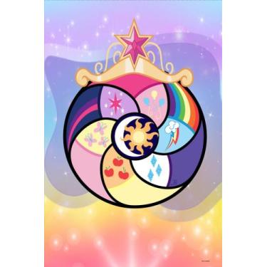 Imagem de Painel Festa Retangular Para Casado 1,5x2,2m My Little Poney - Fantasi