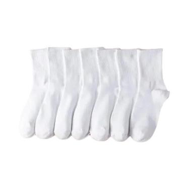 Imagem de Meias Esportivas Femininas De Comprimento Médio Respiráveis Pretas E B