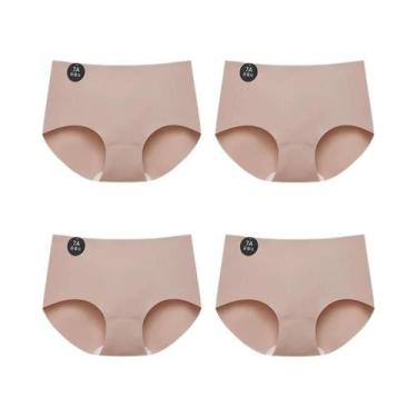 Imagem de Conjunto De 4 Calcinhas De Seda Sem Costura Para Mulheres, Confortávei