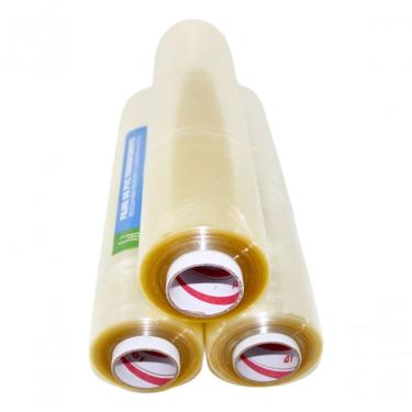 Imagem de Filme PVC 3 Rolos 28x300 Metros Resinite para Embalagem em PVC Atóxico sem Cheiro Uso Profissional Transparente