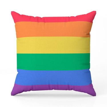 Imagem de Capa De Almofada Avulsa Estampada Bandeiras Lgbt Cores 45cm X 45cm Cor Lgbt