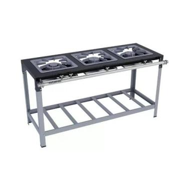 Imagem de Fogão Industrial 3 Bocas 40X40 Luxo Metalmaq