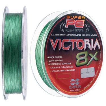 Imagem de Linha de Pesca Multifilamento Victoria 8X 0,24MM 26LBS 150M com Alta Resistência Verde Maruri