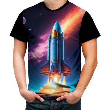 Imagem de Camiseta Colorida Foguete Espacial Space Rocket Espaço 4 - Kasubeck St