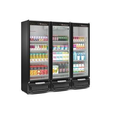 Imagem de Expositor Vertical 3 Portas GCVR1450 Preto Gelopar 220V