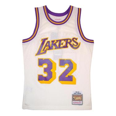 Imagem de Regata Mitchell & Ness NBA Swingman Jersey Los Angeles Lakers Magic Johnson Masculino-M...