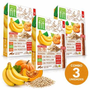Imagem de Combo 3x fit spin banana abobora aveia 50g - Spin Pet Fit (OneByOne Fi