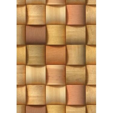 Imagem de Papel de Parede Adesivo Sala Quarto Madeira Mosaico MD 46 - IC DECOR