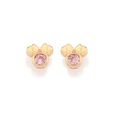 Imagem de Brinco Rommanel Minnie Baby 1a Jóia Com Zircônias - 527350 Cor:Dourado