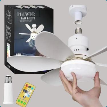 Imagem de Ventilador Teto Luminaria Luz Led Bivolt Com Controle Sala - Ilunato, 