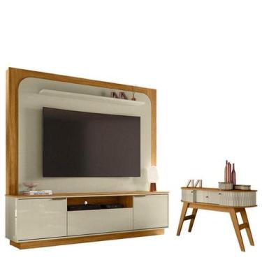 Imagem de Estante Home Theater Nilo Sem Pés Com Aparador Estoril Cumaru Opala - 