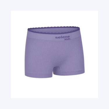 Imagem de Calcinha Boxer Infantil Sem Costura Selene, Lilás, G