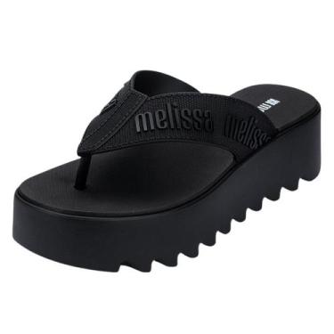 Imagem de Chinelo Feminino Plataforma Macio Flat M Lover Thong Melissa, Preto, 3