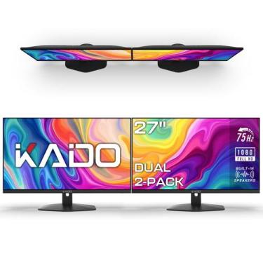 Imagem de Monitor Kado E27 Duplo 27" 1080p 75Hz HDMI com Alto-falantes - Kit com