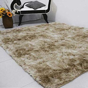 Imagem de Tapete Muito Peludo 2,00 x 1,40 para Sala 4cm de alt. - Bege Mesclado