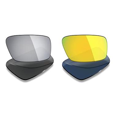 Imagem de 2 pares de lentes polarizadas de substituição da Mryok para óculos de sol Oakley Twitch – Opções