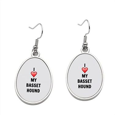 Imagem de Brinco Basset Hound – Brincos pendurados Basset Hound para meninas – Presente de festa de aniversário dos namorados