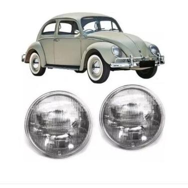 Imagem de Par Farol Sealed Beam Grande Fusca Até 1970 Sem Vigia