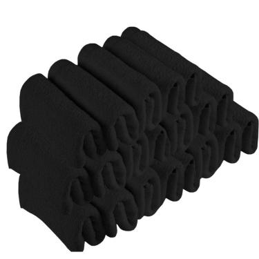 Imagem de Kit 20 Toalhas de Rosto Para Salão Beleza 100% Algodão 40 x 65 cm Preta