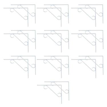 Imagem de Kit 20 Cantoneira Branca Suporte Prateleira Em S 25X30Cm