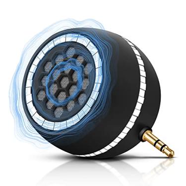 Imagem de FIYAPOO Mini alto-falante portátil, alto-falante de 3 W para celular, com interface de áudio auxiliar de 3,5 mm para smartphone/tablet/computador
