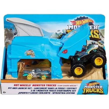Imagem de Hot Wheels Monster Truck Lançador Extremo Shark Wreak Mattel