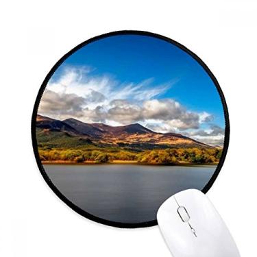Imagem de Mountain Crystal Lake Science Cenário Natureza Mouse Pad Desktop Office Tapete Redondo para Computador