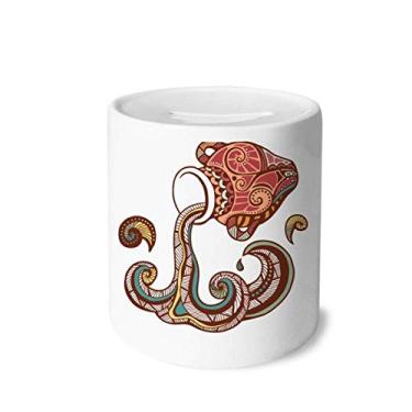 Imagem de DIYthinker Aquarius Constellation Zodiac Symbol Money Box Saving Banks Ceramic Coin Case Kids Adults