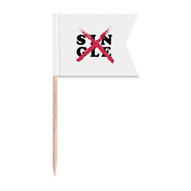 Imagem de Denying Singleness Art Déco Presente Fashion Palito Bandeiras Marcação para Bolo Festa Prato de Queijo