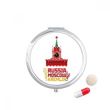 Imagem de Porta-comprimidos com padrão de Kremlin de Moscovo da Rússia, caixa de armazenamento de medicamentos