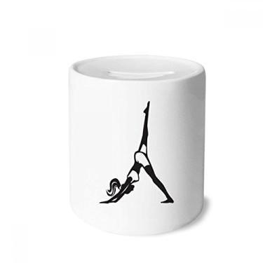 Imagem de DIYthinker Leg Motion Yoga Girl Keep Healthy Sports Dinheiro caixa cerâmica porta-moedas presente