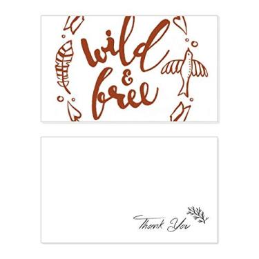 Imagem de Wild Be Free Citação escrita à mão, estilo cartão de agradecimento, papel de aniversário, agradecimento de casamento