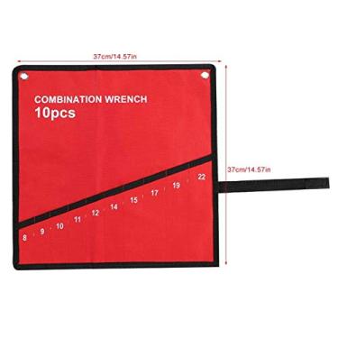 Imagem de Bolsa de armazenamento para ferramentas de enrolar, bolsa de armazenamento de ferramentas com vários bolsos, bolsa de ferramentas de enrolar, bolsa de ferramentas com vários bolsos, organizador de ferramentas para chave inglesa (10 portas)