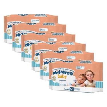 Imagem de Toalhas Umedecidas Mamito Baby Kit 6 Pacotes C/50 Folhas