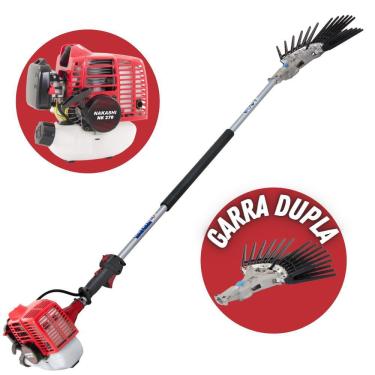 Imagem de Derriçadeira Profissional Para Cafezais DD2L270NL com Motor Nakashi NK 270 á Gasolina 2 Tempos 25,4cc Haste Longa 1500mm e Mãozinha Dupla