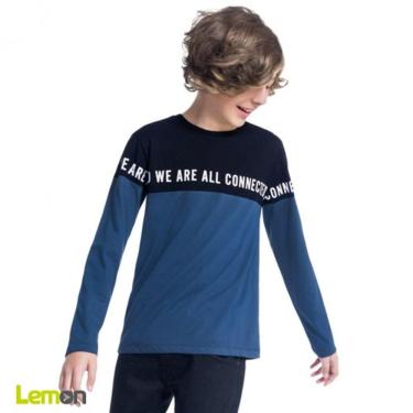 Imagem de Camiseta manga longa masculina Juvenil Marca Lemon tamanho 12