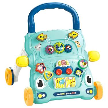 Imagem de Andador Didatico Infantil Brinquedo Musica Som Veloce Azul - Baby Style	