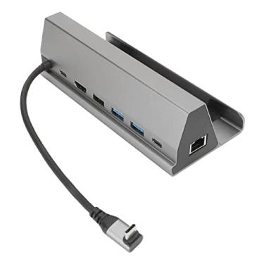 Imagem de 7 Em 1 Docking Station Tipo C para PD, HDMI, 2 USB3.0, USB2.0, USB C, RJ45 Expansion Dock, Suporte 4K 30Hz Resolução, para OS X, Windows, Android