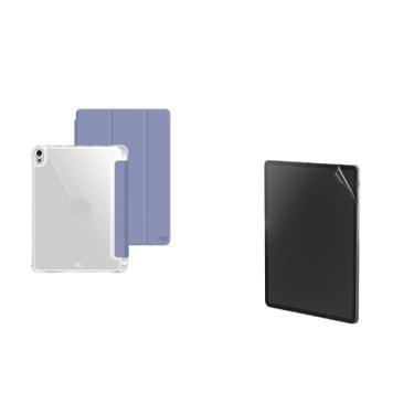 Imagem de Kit Capa + Película Paperlike p iPad Air 5/4 Geração 10.9 - Capa Protetora Anti Impacto Fundo Transparente Fosco e espaço p Apple Pencil Caneta Stylus + Película Fosca p iPad com sensação de papel