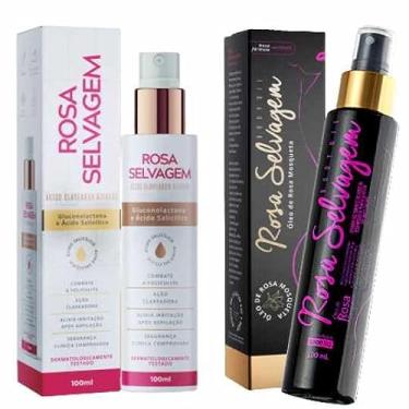 Imagem de Kit Óleo Rosa Selvagem + Loção Ácido Ativado Clareador Manchas Íntimo Axila Virilha Foliculite 100ml