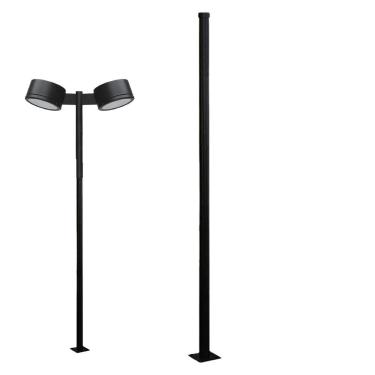 Imagem de Poste Iluminaçao Publica Aço 3 Metros Pintura Eletrostatica Barra Suporte Luminaria