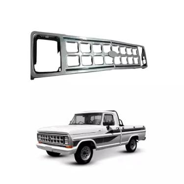 Imagem de GRADE DIANTEIRA FERRO F1000 F4000 85 A 92 FAROL QUADRADO PRATA