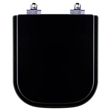 Imagem de Assento Sanitário Laqueado Soft Close Elite Preto Para Vaso Celite