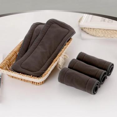Imagem de 5 Absorvente Para Fraldas Ecológica 5 Camadas Com Inserção de Carvão de Bambu (5 Unidades) Toque Seco