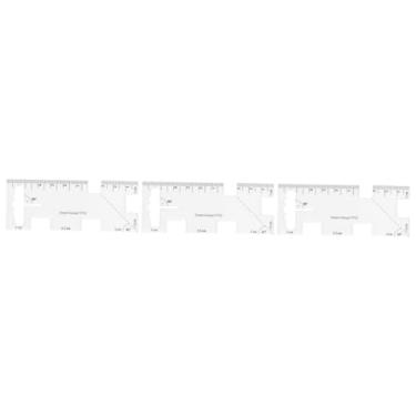 Imagem de EXCEART Acessórios 3 Pecas régua de patchwork régua de artesanato descanso de teclado pano cinza paquimetro paquímetro régua de quilters de acrílico régua de ponto para tecido retalhos