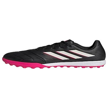 Imagem de adidas Tênis unissex adulto Copa Pure.3 Turf, Preto/Zero metálico/Team Shock Pink, 12 Women/11 Men