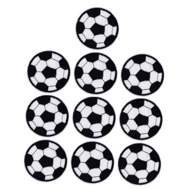 Imagem de SHINEOFI 10 Pcs Patches de futebol ferro de futebol em patches apliques para bola de futebol infantil casacos remendos patches decorativos para bolas esportivas fragmento filho