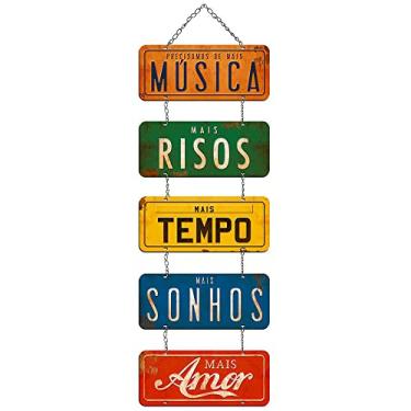 Imagem de PLACA DECORATIVA EM MDF - FRASE PRECISAMOS DE... 29 x 89 cm